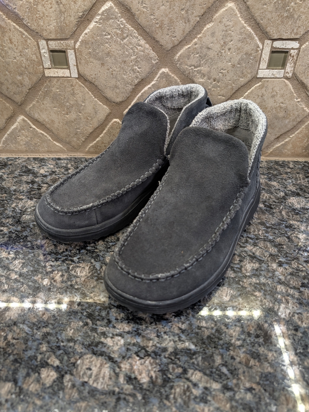 Hey Dude Denny Suede Black Wool-Blend Lined Ankle Boots